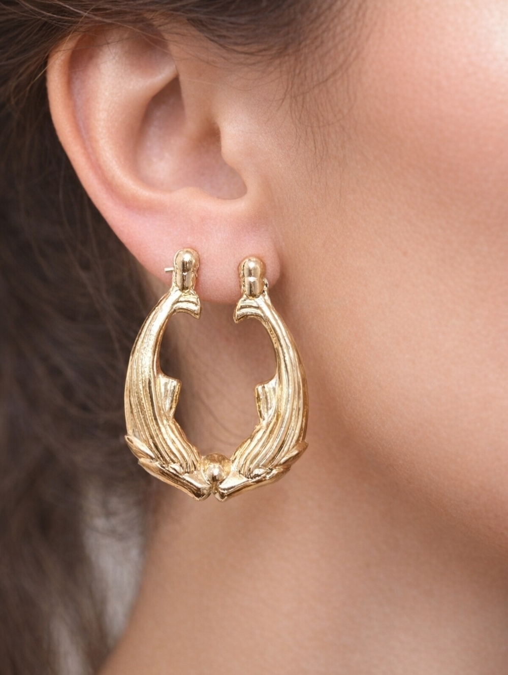 Women's Stunning Gold tone Hoop Design Drop Light Earrings,  1.2-inch Jewelry #1